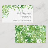 Hanging Vines Greenery Wedding Gift Registry Kaart (Voorkant / Achterkant)