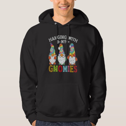Hanging With Gnomies Gnome Merry Christmas Tie Dye Hoodie (Voorkant)