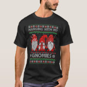 Hanging with Gnomies Plaid Red Ugly Christmas Swea T-shirt (Voorkant)