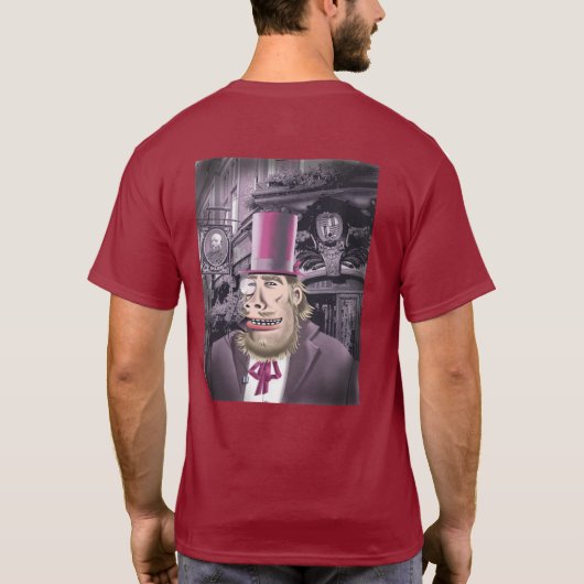Hanging With Hyde heren maroon T-shirt achterkant (Achterkant)