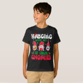 Hanging With My 1st Grade Gnome Christmas Funny Te T-shirt (Voorkant volledig)