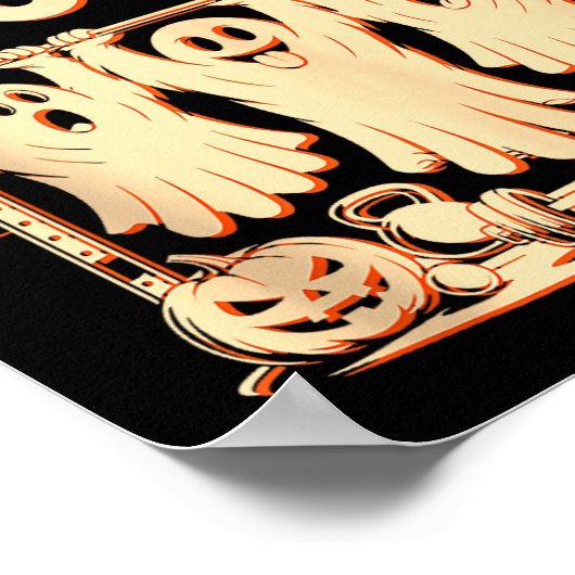 Hanging With My Boos Funny Halloween Ghost Workout Poster (Hoek)