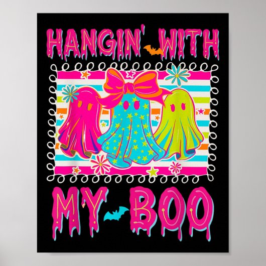 Hanging with My Bos Soky Halloween Disco Ghost Wo Poster (Voorkant)