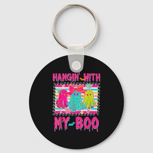 Hanging with My Bos Soky Halloween Disco Ghost Wo Sleutelhanger (Voorkant)