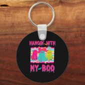 Hanging with My Bos Soky Halloween Disco Ghost Wo Sleutelhanger (Voorkant)