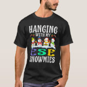 Hanging With My Ese Snowmies Teacher Christmas Gif T-shirt (Voorkant)