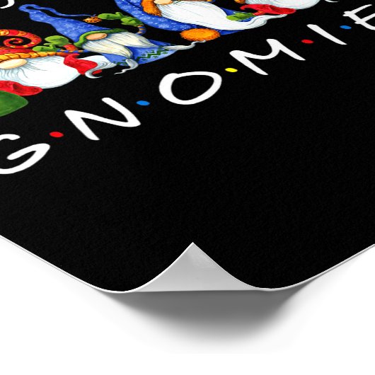 Hanging With My Gnomies Funny Gnome Friend Christm Poster (Hoek)