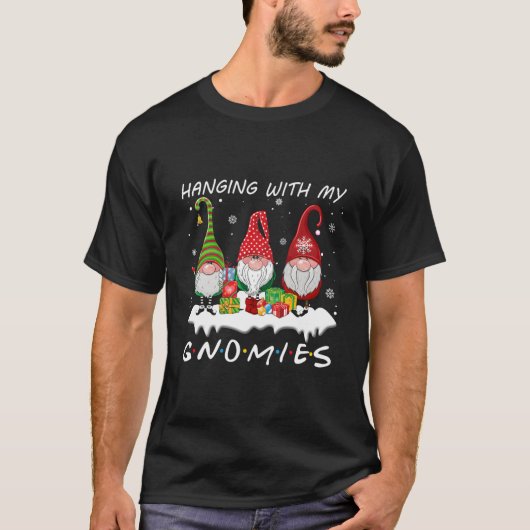 Hanging With My Gnomies Gnome Pajamas Pj T-shirt (Voorkant)