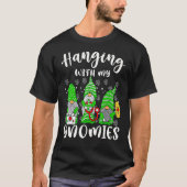 Hanging With My Gnomies Nurse Shamrock Clover Patr T-shirt (Voorkant)