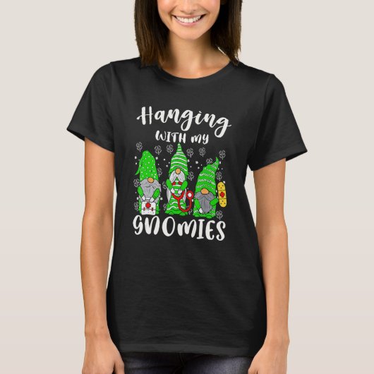 Hanging With My Gnomies Nurse Shamrock Clover Patr T-shirt (Voorkant)