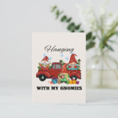 Hanging With My Gnomies - Schattigee kerst Briefkaart (Staand voorkant)