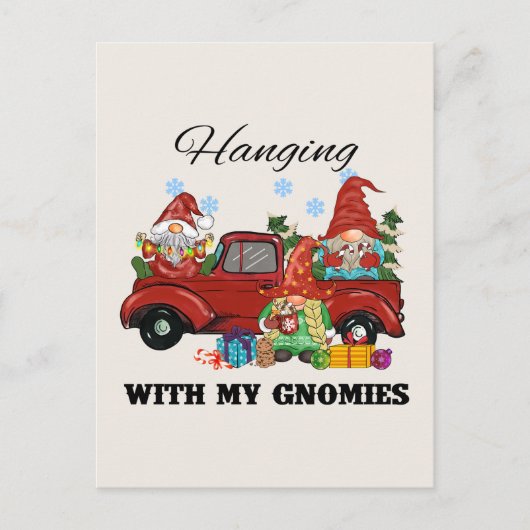 Hanging With My Gnomies - Schattigee kerst Briefkaart (Voorkant)