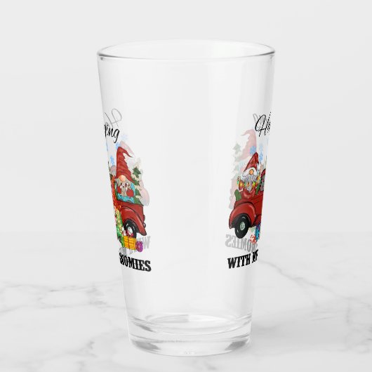 Hanging With My Gnomies - Schattigee kerst Glas (Rechts)