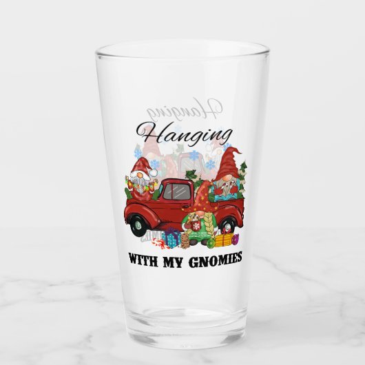 Hanging With My Gnomies - Schattigee kerst Glas (Voorkant)