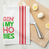 Hanging With My Homies Rode en Groene Kerst Theedoek (Quarter Fold)