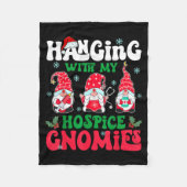Hanging With My Hosce Gnomies Nurse Gnome Funny Ch Fleece Deken (Voorkant)