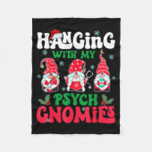 Hanging With My Psych Gnomies Nurse Gnome Funny Ch Fleece Deken (Voorkant)