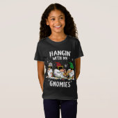 Hangin's met mijn Gnomen Drie Gnomes Kerstmannen T-shirt (Voorkant volledig)