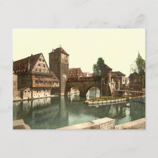 Hangman Bridge, Nuremberg, Beieren, Duitsland Briefkaart (Voorkant)