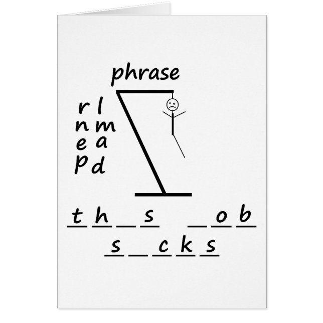 Hangman deze baan is klote (Voorkant)