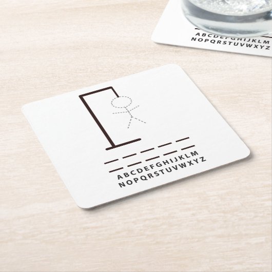 Hangman Game Party Onderzetters (Schuin)