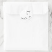  hangman met een woord van je keuze ronde sticker (Tas)