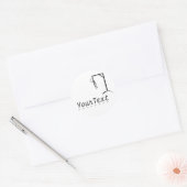  hangman met een woord van je keuze ronde sticker (Envelop)