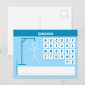 Hangman Word Game Briefkaart (Voorkant / Achterkant)