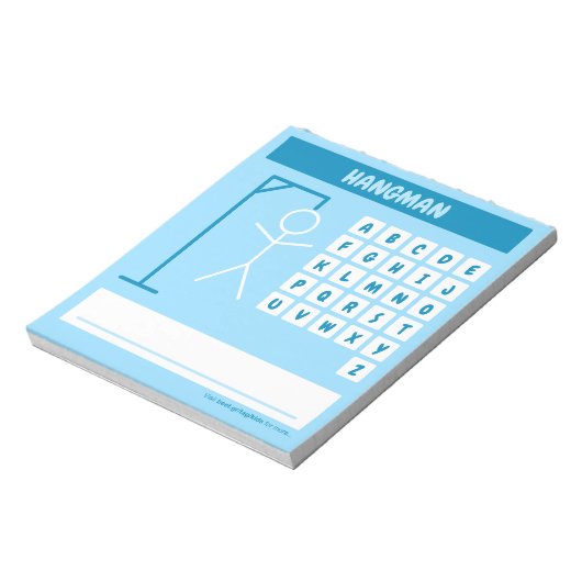 Hangman Word Game Notitieblok (Linkerzijde)