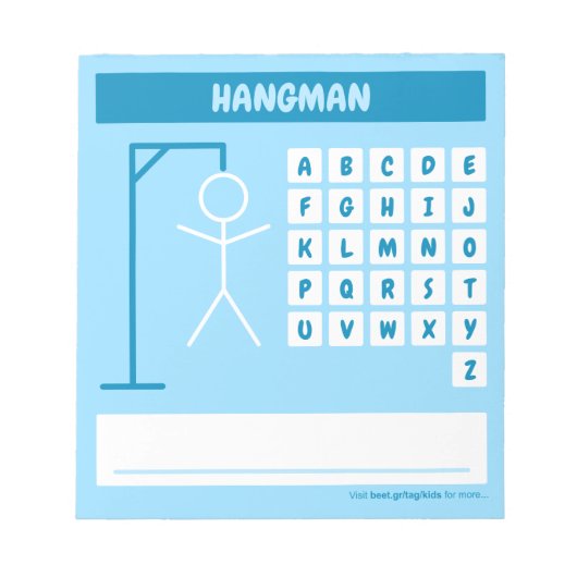 Hangman Word Game Notitieblok (Voorkant)