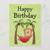 Hangmat Aap Verjaardag Uitnodiging (Voorkant)