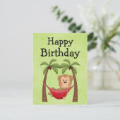 Hangmat Aap Verjaardag Uitnodiging (Staand voorkant)