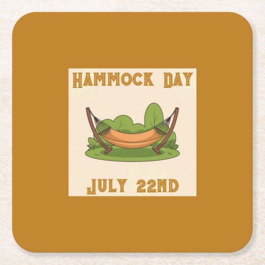 Hangmat Dag Beige Karamel Onderzetter Set (Voorkant)