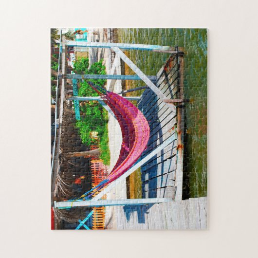 Hangmat in Belize aan de Warf Legpuzzel (Verticaal)