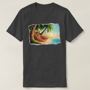 Hangmat in palmbomen t-shirt