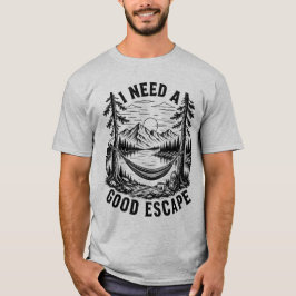 Hangmat Kamperen Bergmeer Cadeau Buiten T-shirt