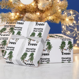 Hangmat Kamperen Hangend Uit Met Bomen Hangmat Cadeaupapier