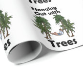 Hangmat Kamperen Hangend Uit Met Bomen Hangmat Cadeaupapier (Rol Hoek)