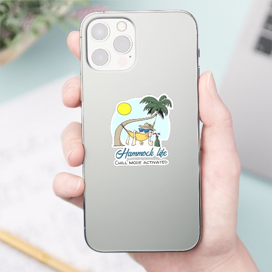 Hangmat Life Chill Mode Geactiveerde Grappige Cart Sticker (Telefoon)