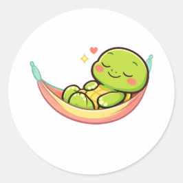 Hangmat Ontspanning Ronde Sticker