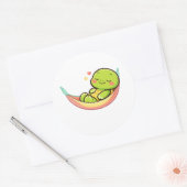 Hangmat Ontspanning Ronde Sticker (Envelop)