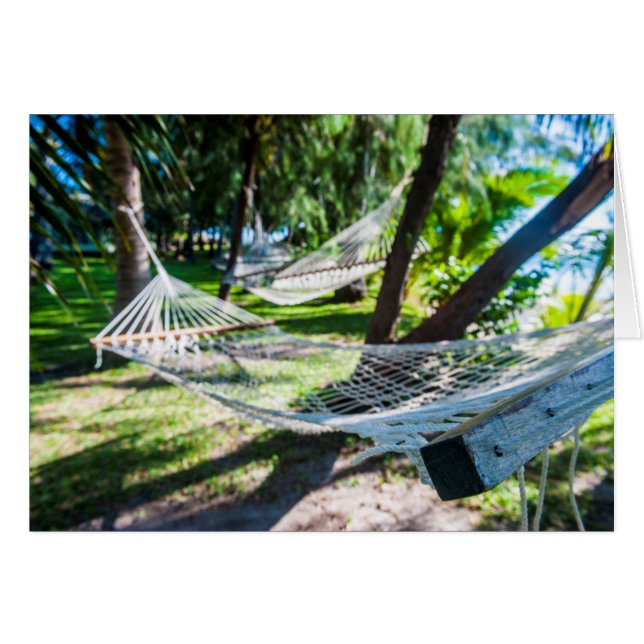 Hangmat op het strand, Fiji (Voorkant Horizontaal)