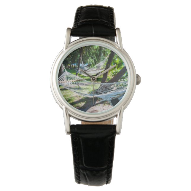 Hangmat op het strand, Fiji Horloge (Voorkant)