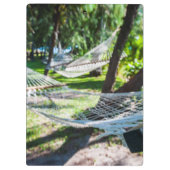 Hangmat op het strand, Fiji Klembord (Achterkant)