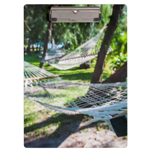 Hangmat op het strand, Fiji Klembord (Voorkant)