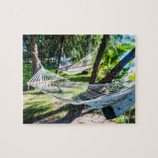 Hangmat op het strand, Fiji Legpuzzel (Horizontaal)