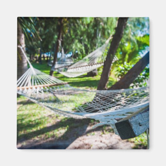 Hangmat op het strand, Fiji Magneet (Voorkant)
