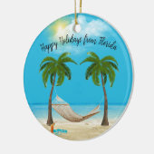 Hangmat op Tropical Beach Keramisch Ornament (Links)