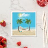 Hangmat op Tropical Beach Servet (Insitu)