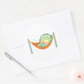Hangmatrust Ronde Sticker (Envelop)